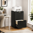HOMCOM Filing Cabinet, Fluted Vertical File Cabinet with 2 Lockable Drawers and Hanging Rails, Black – view 8