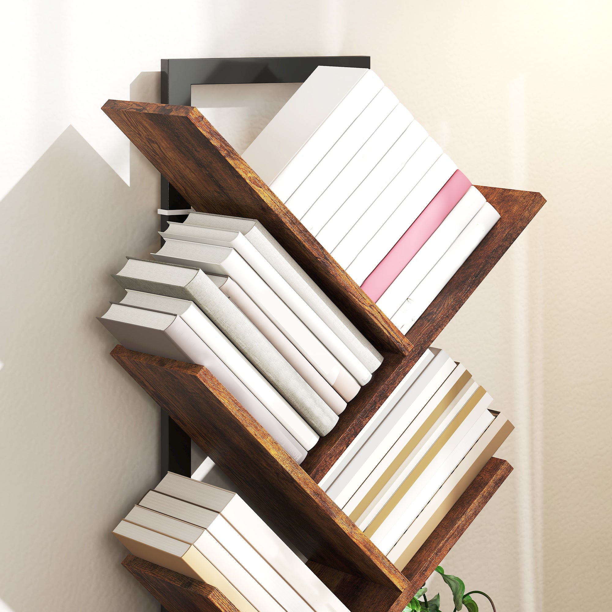 Four-Section Tree Bookcase - Wood-Effect