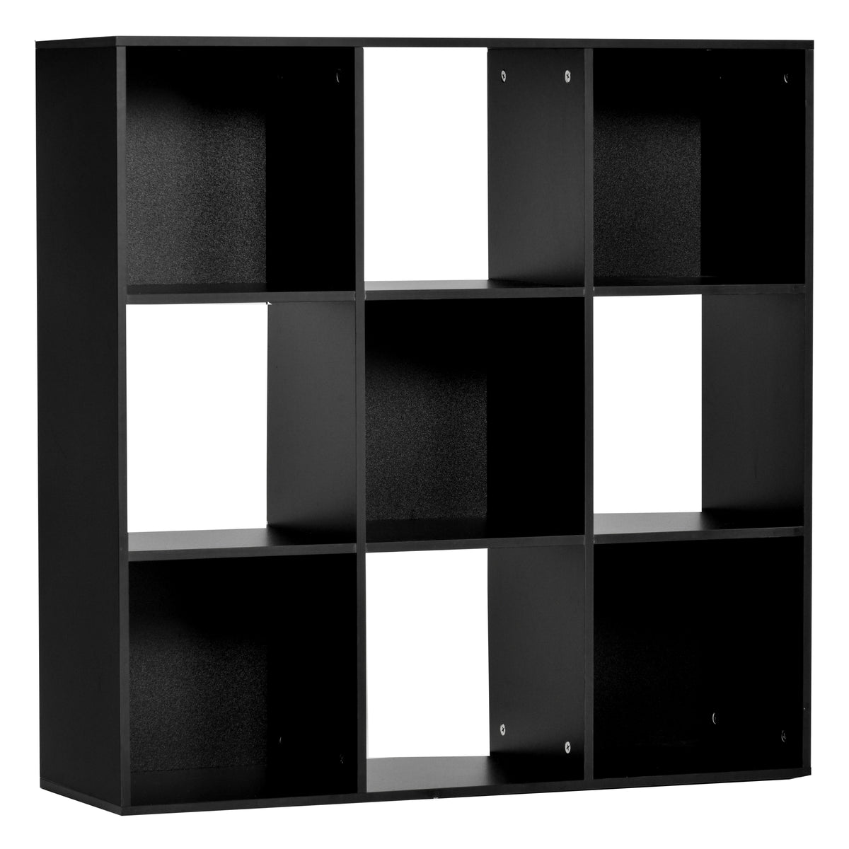 3-Tier 9-Cube Storage Bookcase – Black
