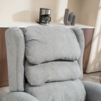 Velvet-Feel 150Â° Electric Riser Recliner Chair - Grey