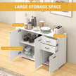 White 3-door sideboard – image 4