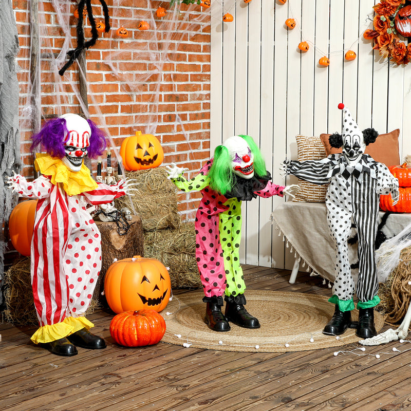180cm Animated Stack of 3 Clowns with Glowing Eyes – image 8 of 9