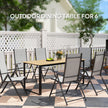 6-seater slatted dining table – image 4