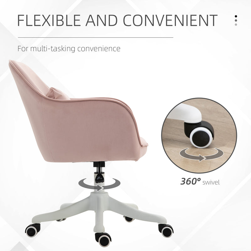 Velvet desk chair with massage pillow – image 6