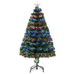 4ft green fibre optic Christmas tree lit with 130 colour-changing RGB LEDs