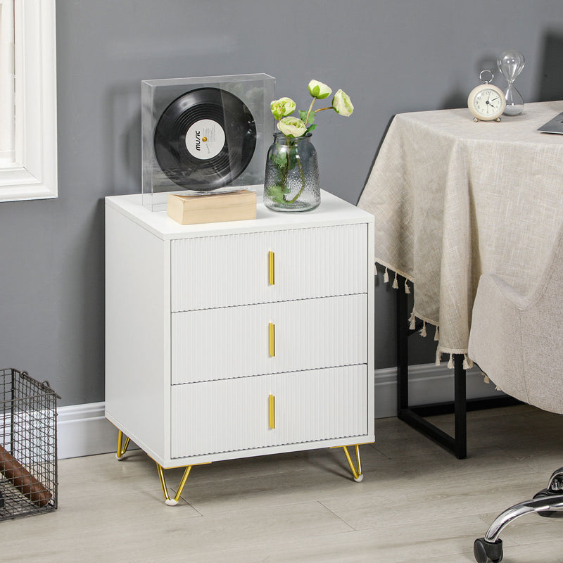 Fluted 3-drawer chest – image 2