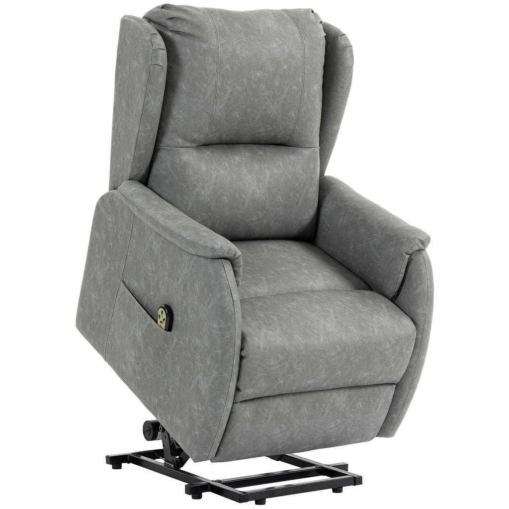 Power Lift Recliner Chair, Dual Motor Electric Lift Chair for Elderly with Remote Control, Grey