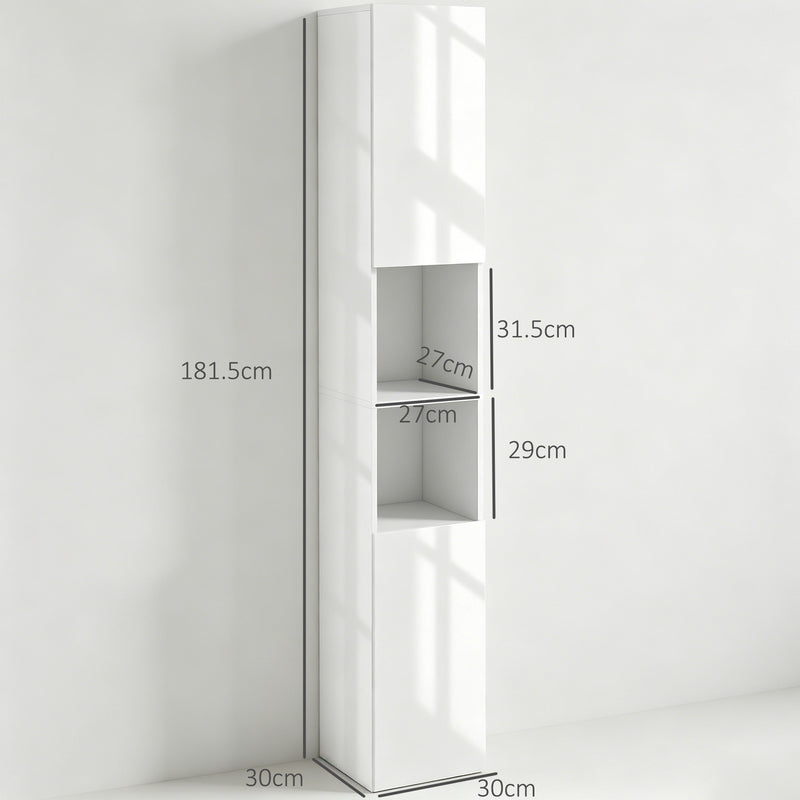 Tall high gloss bathroom cabinet – image 3