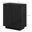 Black gloss storage cabinet – image 3
