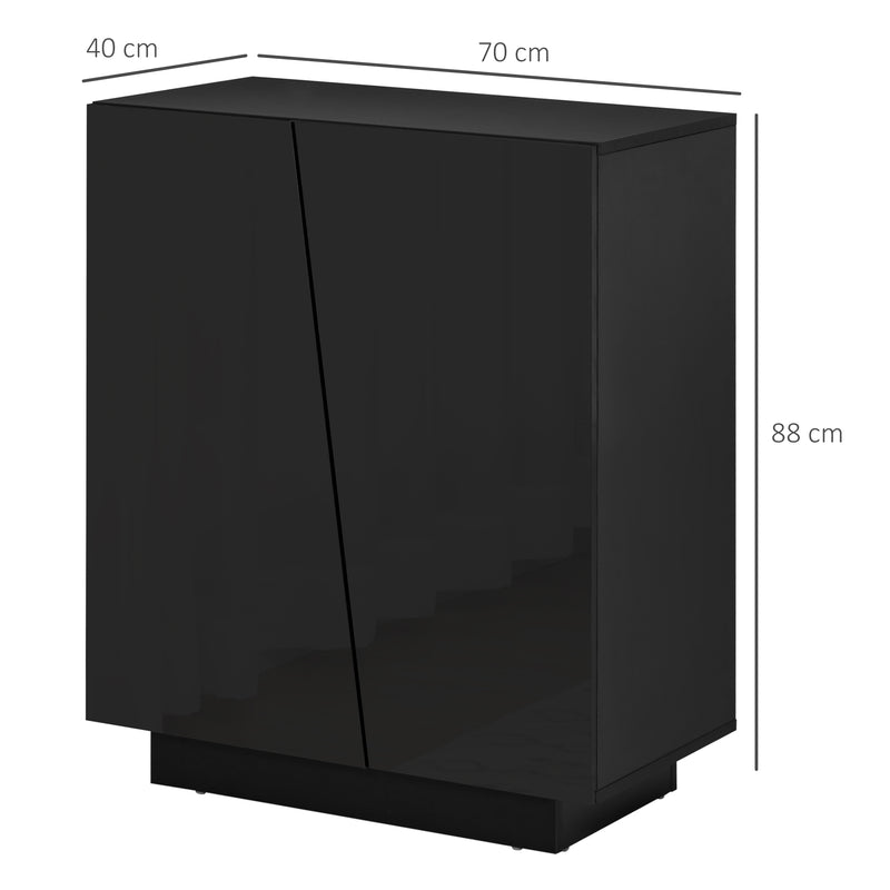 Black gloss storage cabinet – image 3