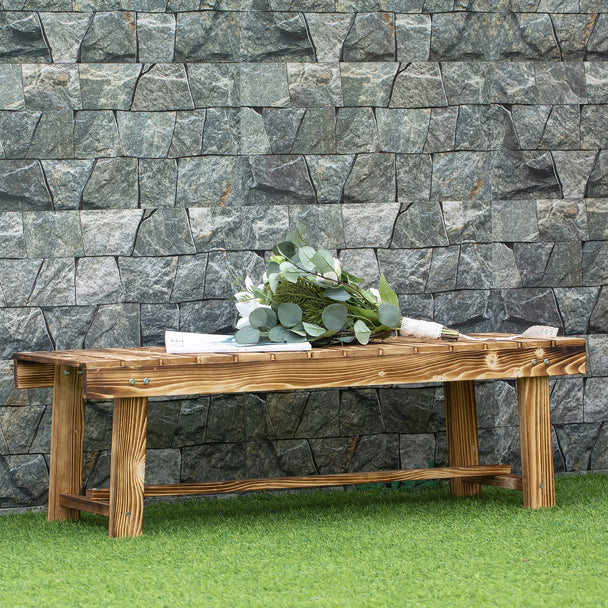 Carbonised backless bench – image 2