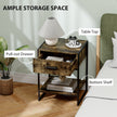 Rustic brown bedside table – image 5