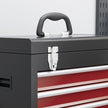 Two-Part Rolling Tool Chest with 5 Drawers & Lockable Cabinet – Black/Red – image 9 of 9