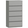 HOMCOM Chest of Drawers, 5-Drawer Storage Cabinets, Modern Dresser, Storage Drawer Unit for Bedroom