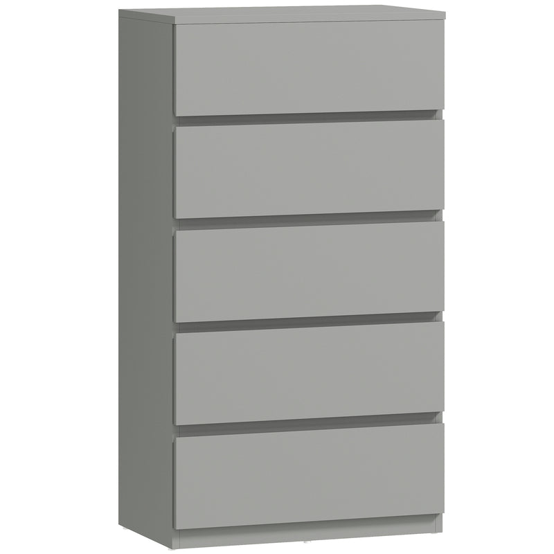 HOMCOM Chest of Drawers, 5-Drawer Storage Cabinets, Modern Dresser, Storage Drawer Unit for Bedroom
