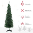 HOMCOM 6ft Unlit Artificial Christmas Tree, Pencil Slim Xmas Tree with Solid Stand and Realistic Branches, Green – view 4