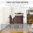 Two-compartment bamboo laundry basket – image 6