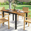 Extending acacia wood garden dining table – image 10