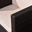 Brown rattan armchair set – image 8