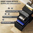 Handle-free steel filing cabinet – black – image 4