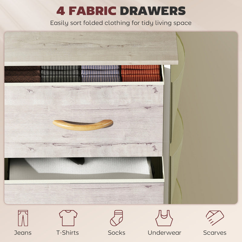 4-drawer fabric chest with side pockets – image 4