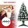 HOMCOM 3ft White Light Artificial Christmas Tree w/ 90 LEDs Star Topper Tri-Base Full Bodied Seasonal Decoration – view 7