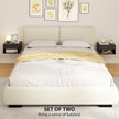 HOMCOM Floating Bedside Tables Set of 2, Wall Mounted Nightstand, Black – view 4