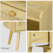 Rattan bedside tables with pine legs – image 5
