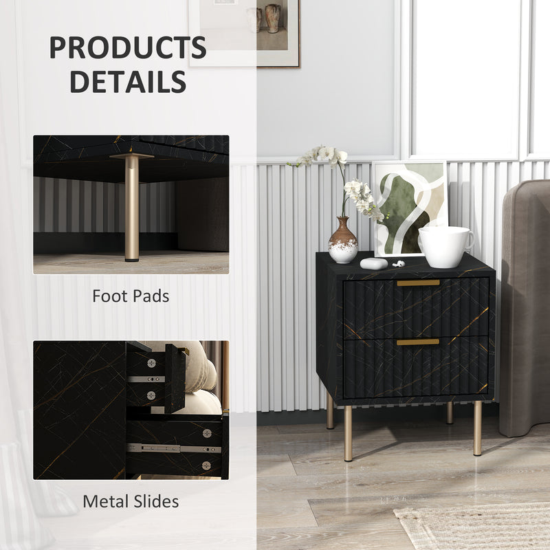 Marble-effect bedside table – image 7