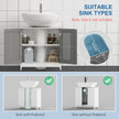 Grey slatted under sink cabinet – image 4