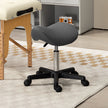 Grey curved salon stool – image 2