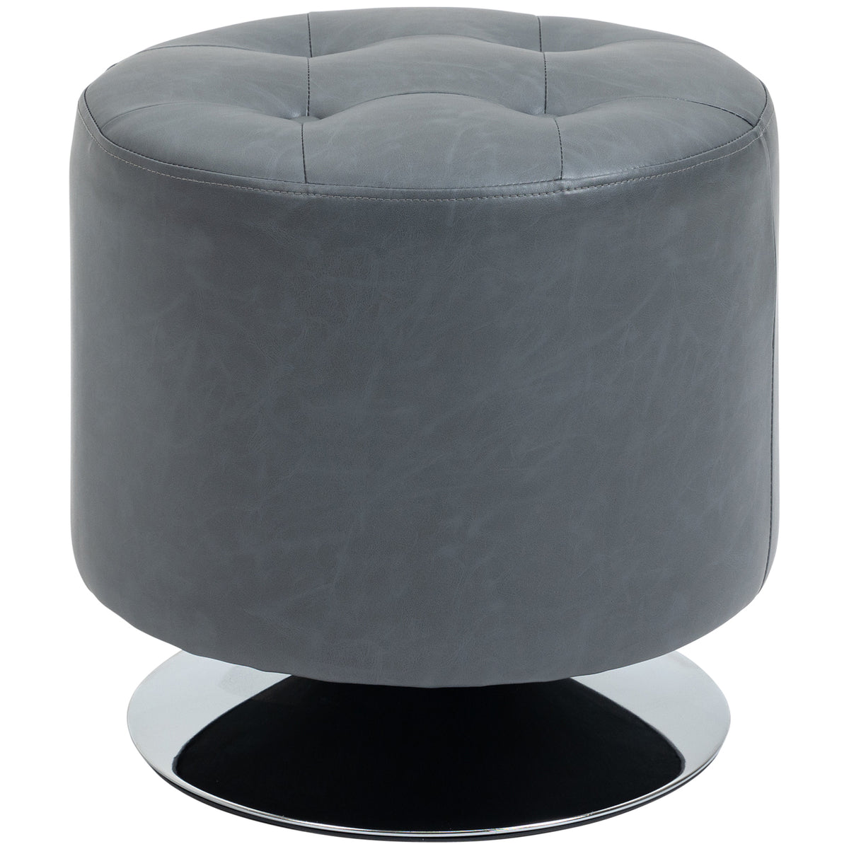 360° Swivel Padded Footstool – Grey
