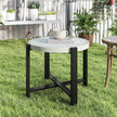 Marble-effect side table – image 7