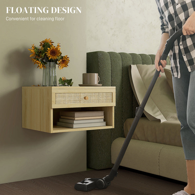 Floating rattan bedside tables – image 5