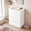 HOMCOM High Gloss 4 Drawer Chest of Drawers with Glass Top and RGB LED Lights, Dresser with Jewelry Organizer, APP – view 2