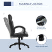 Faux leather swivel office chair – image 5