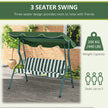 Green striped swing seat – image 6
