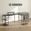 Reversible L-shaped desk – black – image 3