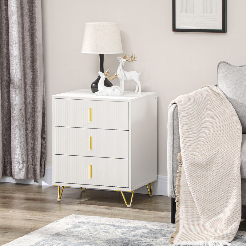 Fluted 3-drawer chest – image 10