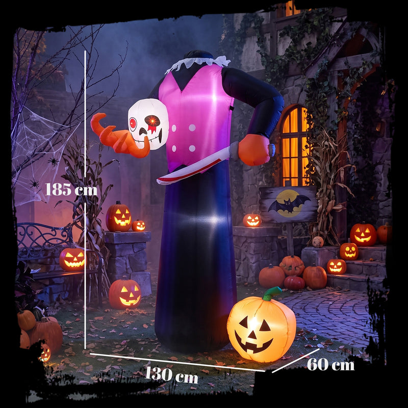 6ft Inflatable Headless Skeleton with LED Lights – image 3 of 9