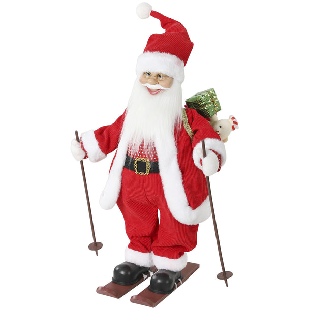 2ft Skiing Santa on a white background