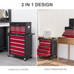 14-Drawer Two-Part Rolling Tool Chest – Red – image 5 of 9