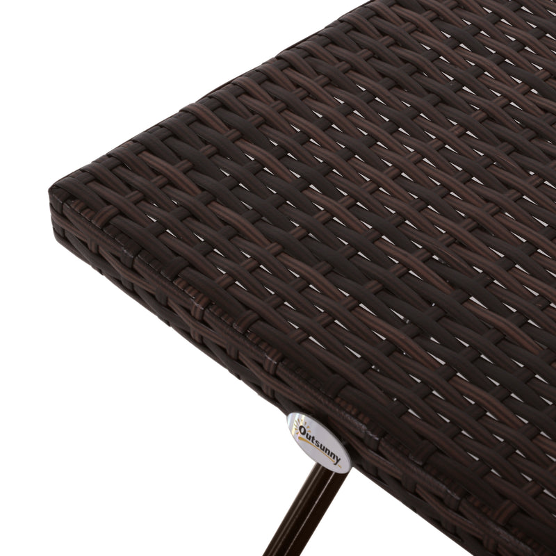 Folding rattan side table – image 8