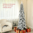 7ft snow-covered slim Christmas tree – image 4