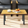 Slatted composite garden coffee table brown – image 8