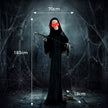 183cm Animated Grim Reaper with Scythe & Glowing Eyes – image 3 of 9