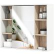 Wall mirror cabinet with side shelves – image 10