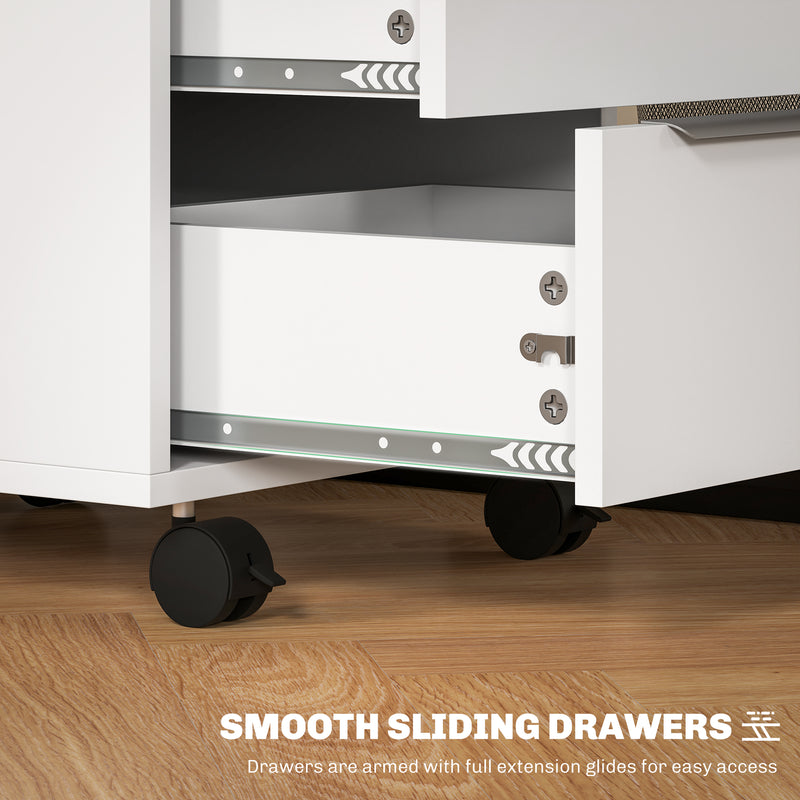 White 3-drawer lockable cabinet – image 6