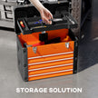 4-Drawer Portable Tool Box with Top Tray & Parts Boxes – Orange – image 4 of 9