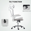 HOMCOM Mesh Back Office Chair, with Lumbar Support - Grey – view 8